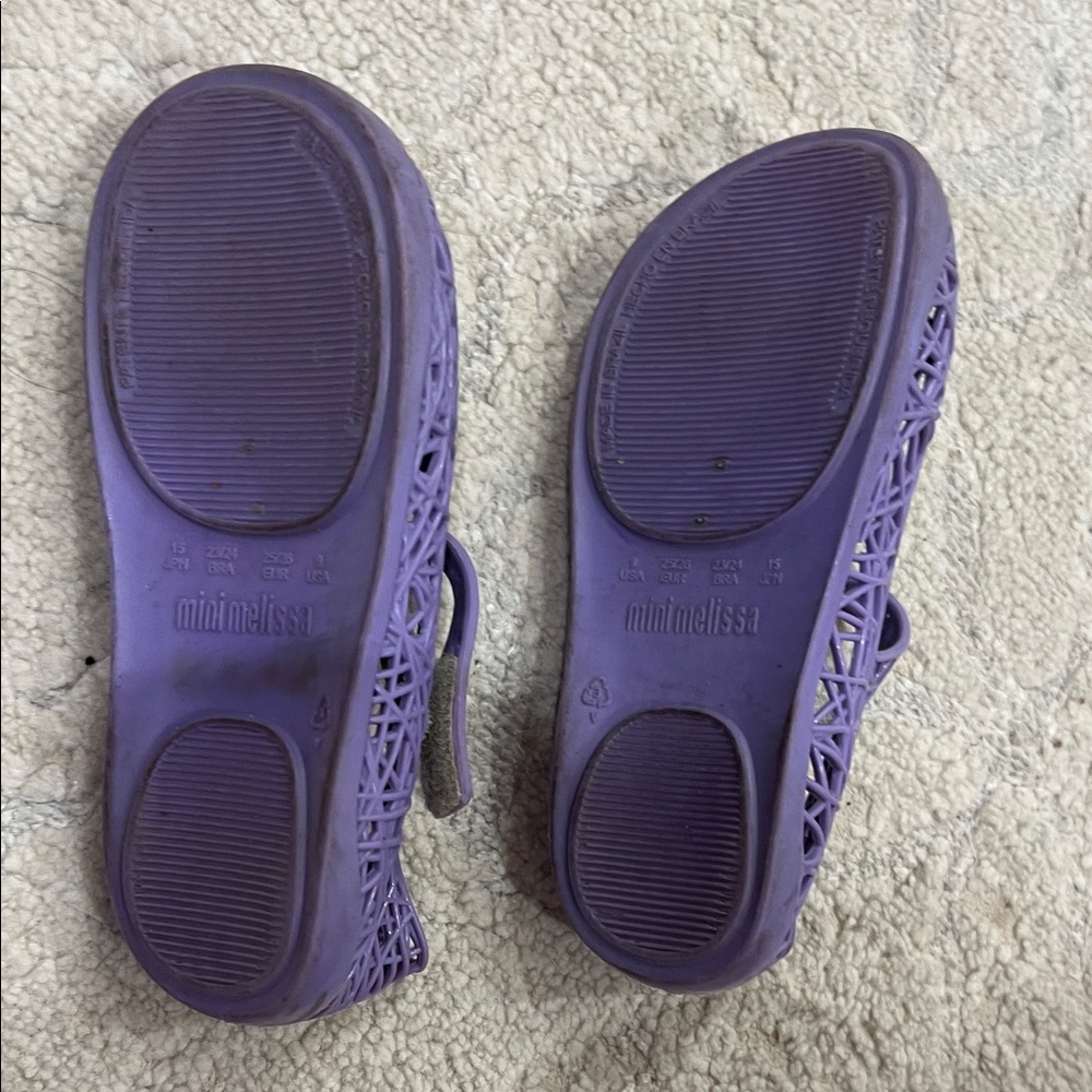 Mini Melissa Purple Kids Sandals - Picture 2 of 3